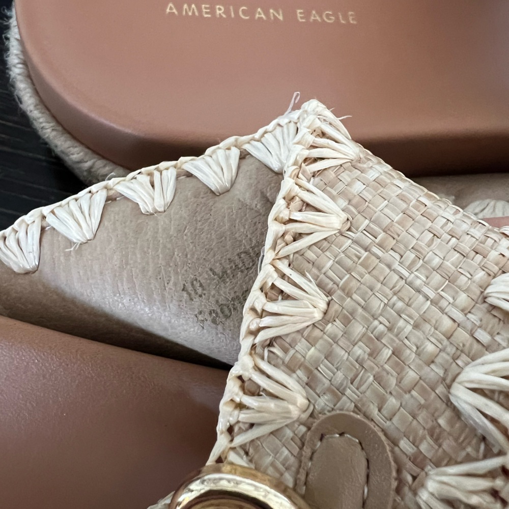 American Eagle Outfitters Raffia Espadrille Slide Sandal NWOT - Picture 8 of 8